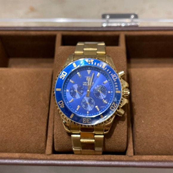 Invicta x Montres Prestige Gold Watch Royal Blue - Picture 6 of 11